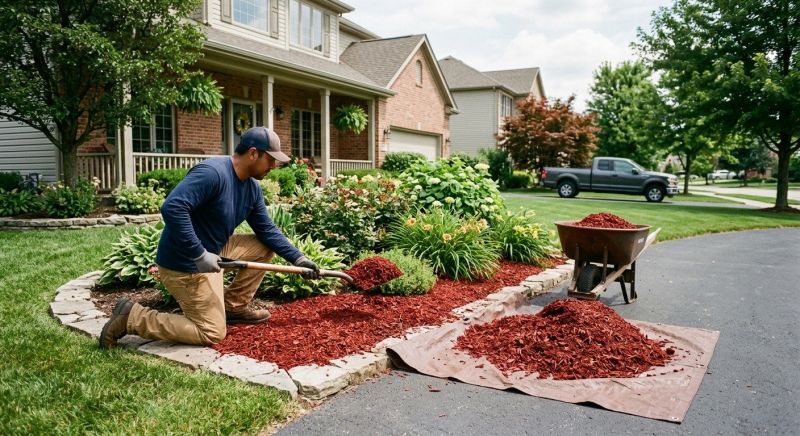 Black Mulch Installation in Ventura County, CA